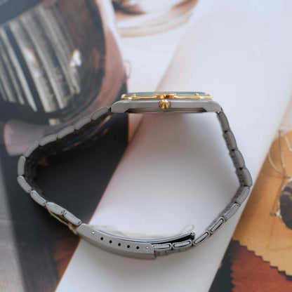 Vintage Orient Titan Black Two-Tone Dial with Date Quartz 80s - NOS