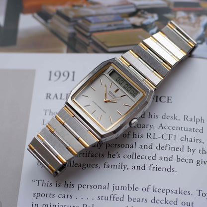 Vintage Seiko AnaDigi Quartz Two Tone Gold from the 80s