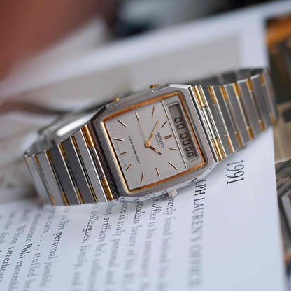 Vintage Seiko AnaDigi Quartz Two Tone Gold from the 80s