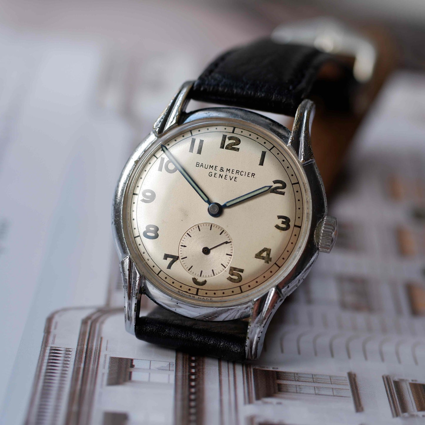 Vintage Baume & Mercier 40s Small Seconds Mid Century Manual Wind