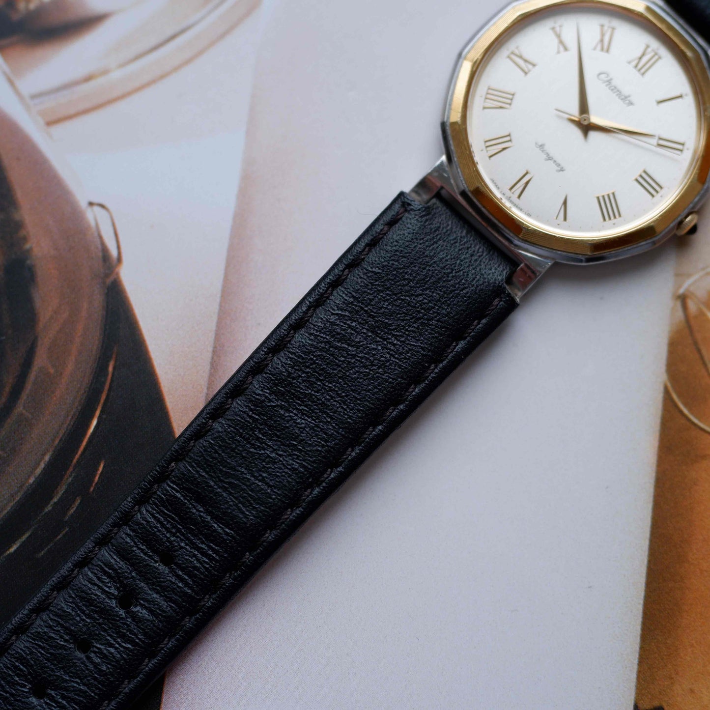 Vintage Orient Chandor Stingray 80s Two-Tone Golden Dial