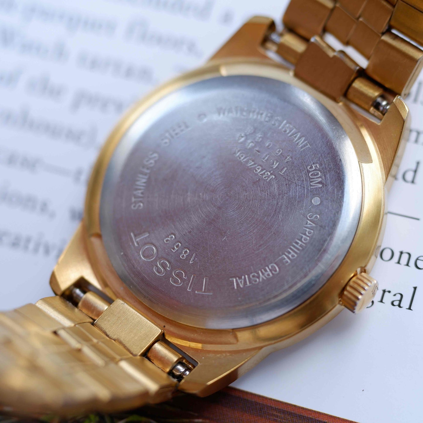 Vintage Tissot PR50 Gold Watch 90s Roman Dial Swiss Quartz