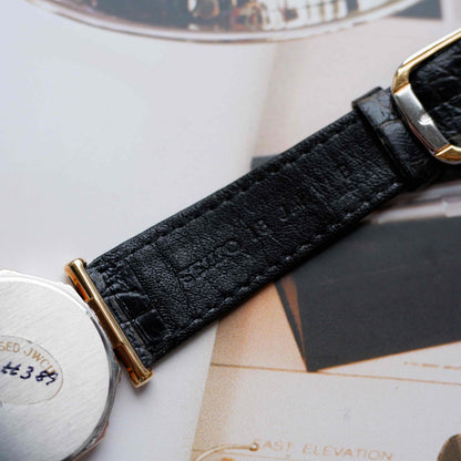 Vintage Seiko Slimline 80s Gold Two-Tone Midnight Blue Dial - NOS