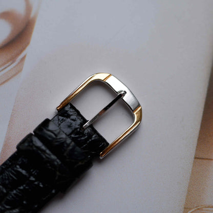 Vintage Seiko Slimline 80s Gold Two-Tone Midnight Blue Dial - NOS