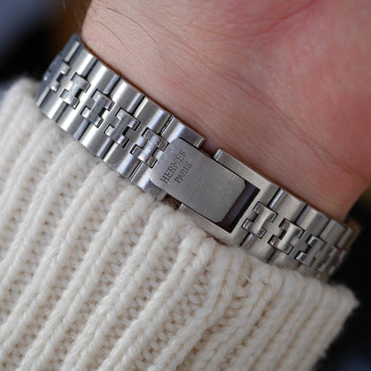 Vintage Hermes Clipper Watch Roman Dial 90s