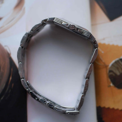 Vintage Dior Monsieur Square Stripe Dial 90s Arabic Numerals Quartz