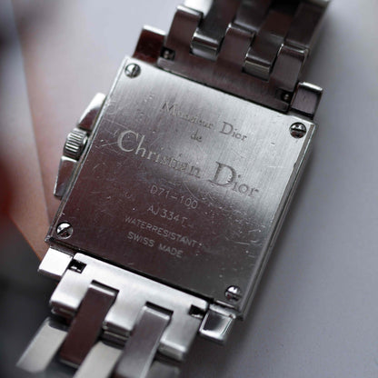 Vintage Dior Monsieur Square Stripe Dial 90s Arabic Numerals Quartz