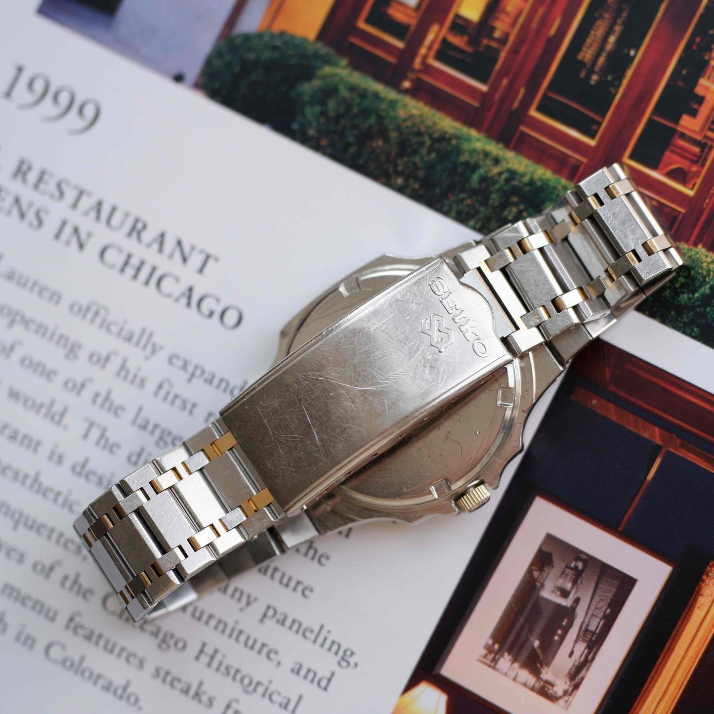 Vintage Seiko SQ 100 Ref. 6923-5130 Day and Date Quartz Two Tone from the 80s