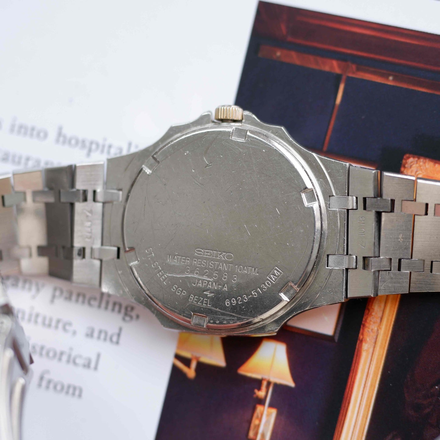 Vintage Seiko SQ 100 Ref. 6923-5130 Day and Date Quartz Two Tone from the 80s