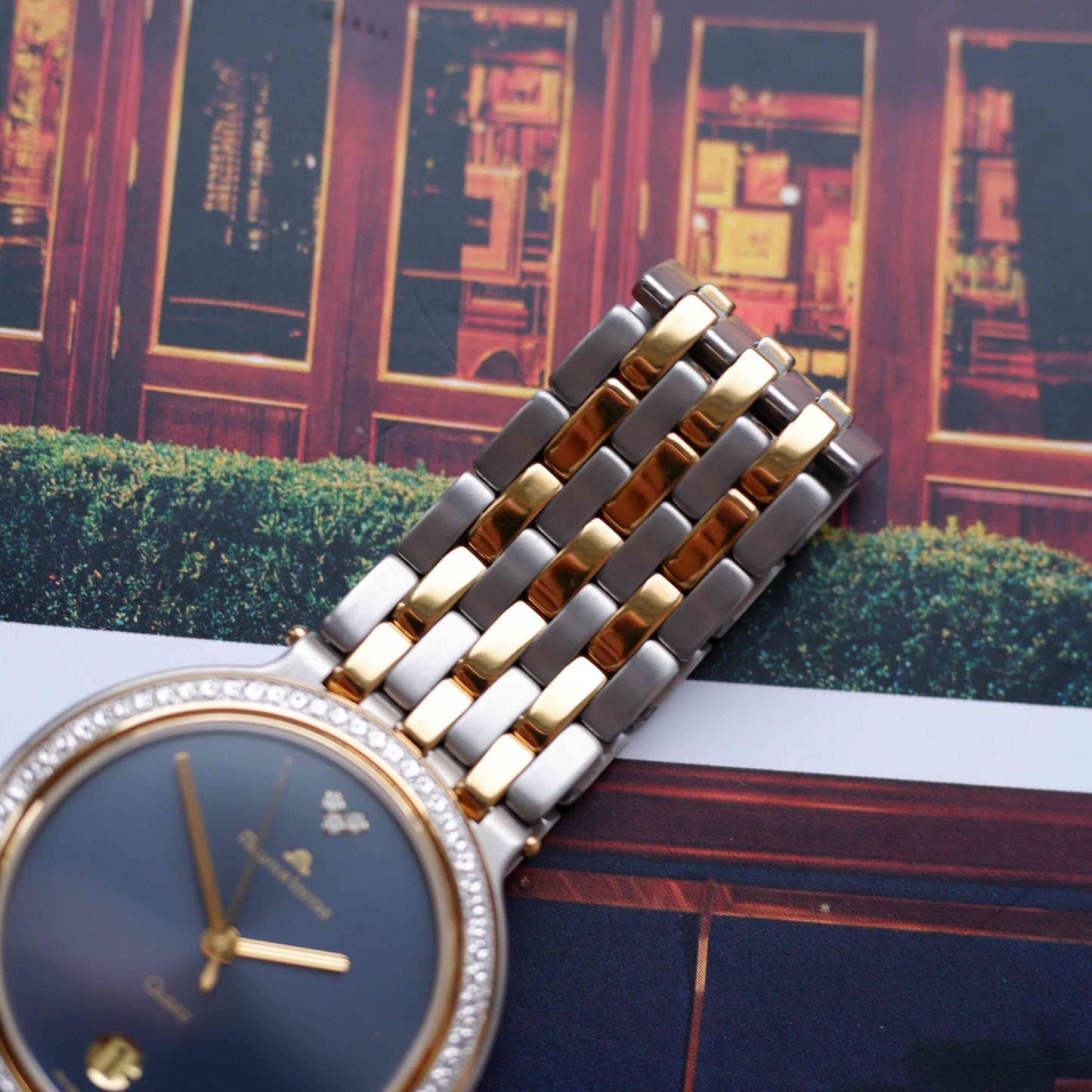 Vintage Maurice Lacroix Midnight Blue Dial 90s Two Tone Golden - NOS