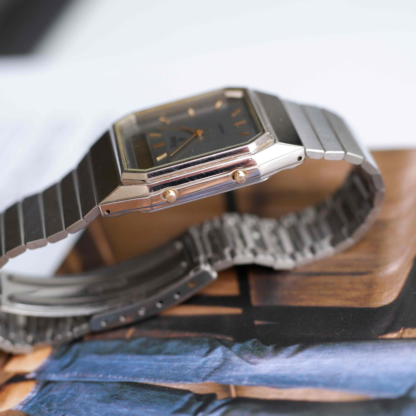 Vintage Pulsar AnaDigi Quartz Two Tone Gold from the 80s