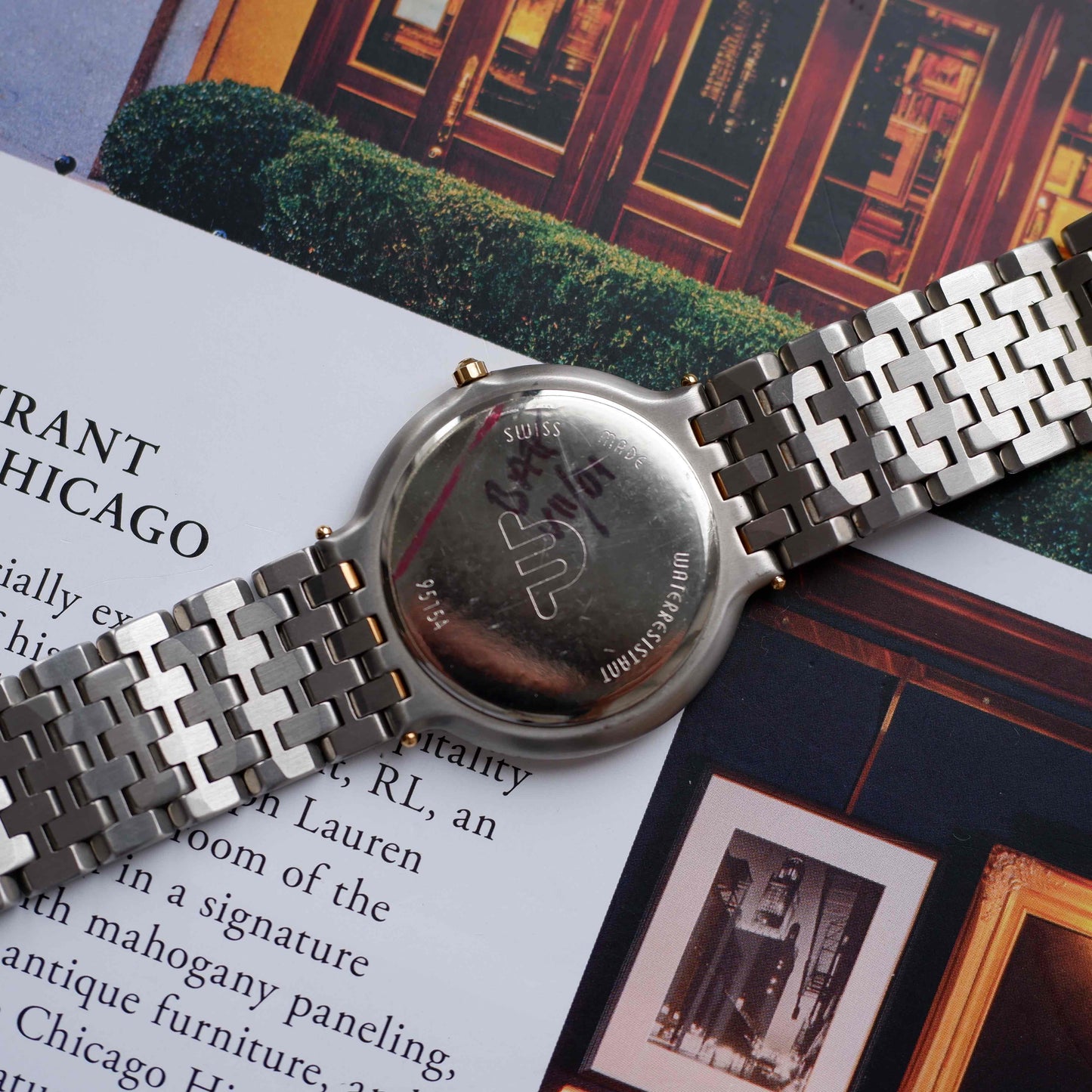 Vintage Maurice Lacroix Midnight Blue Dial 90s Two Tone Golden - NOS