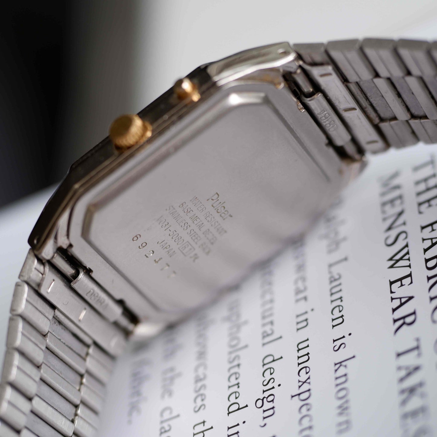 Vintage Pulsar AnaDigi Quartz Two Tone Gold from the 80s