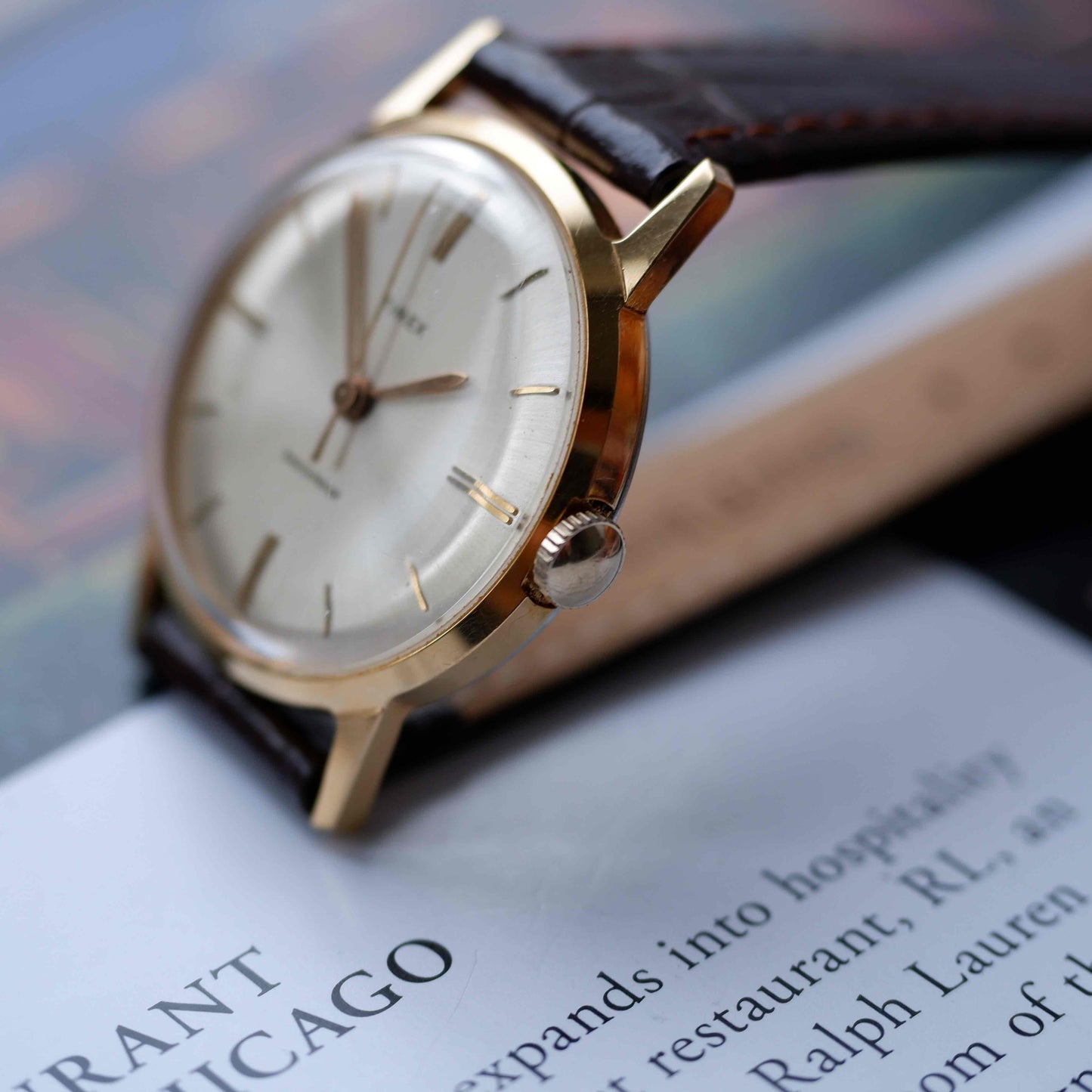 Vintage Timex Golden 60s Minimalist Mechanical Dress Watch