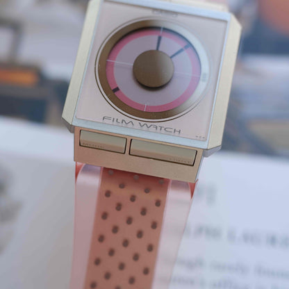 Vintage Casio Film Watch FS-02 Pink from the 90s Mint