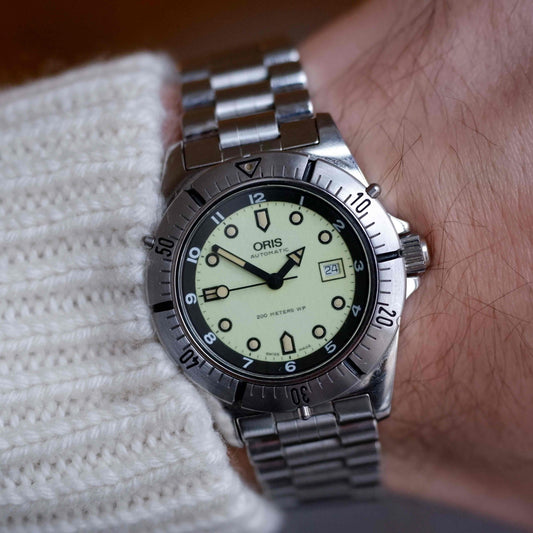 Vintage Oris Diver Ref.7457 Steel Bezel 90s