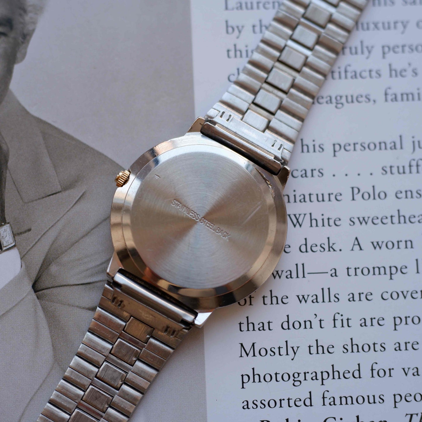 Vintage Elin Sun & Moon Two-Tone White Roman Dial 80s Golden - MINT