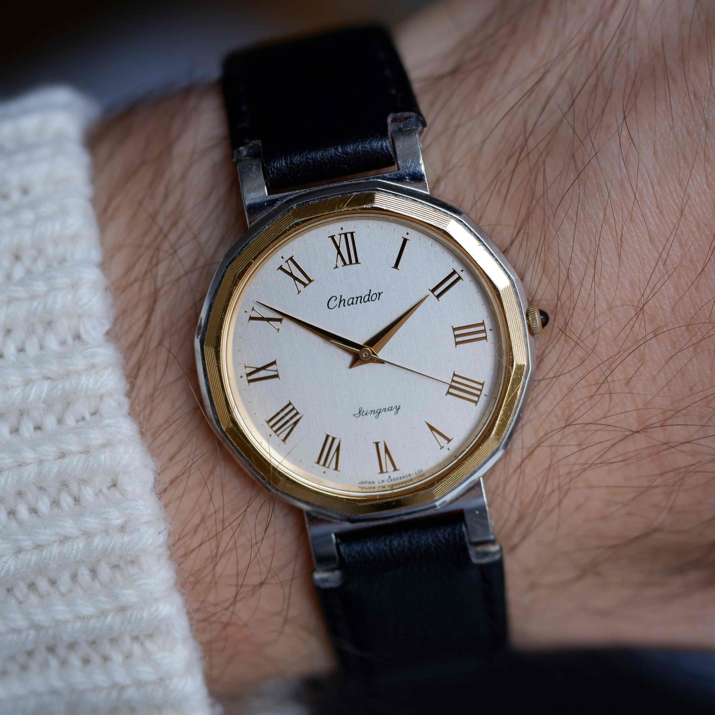 Vintage Orient Chandor Stingray 80s Two-Tone Golden Dial