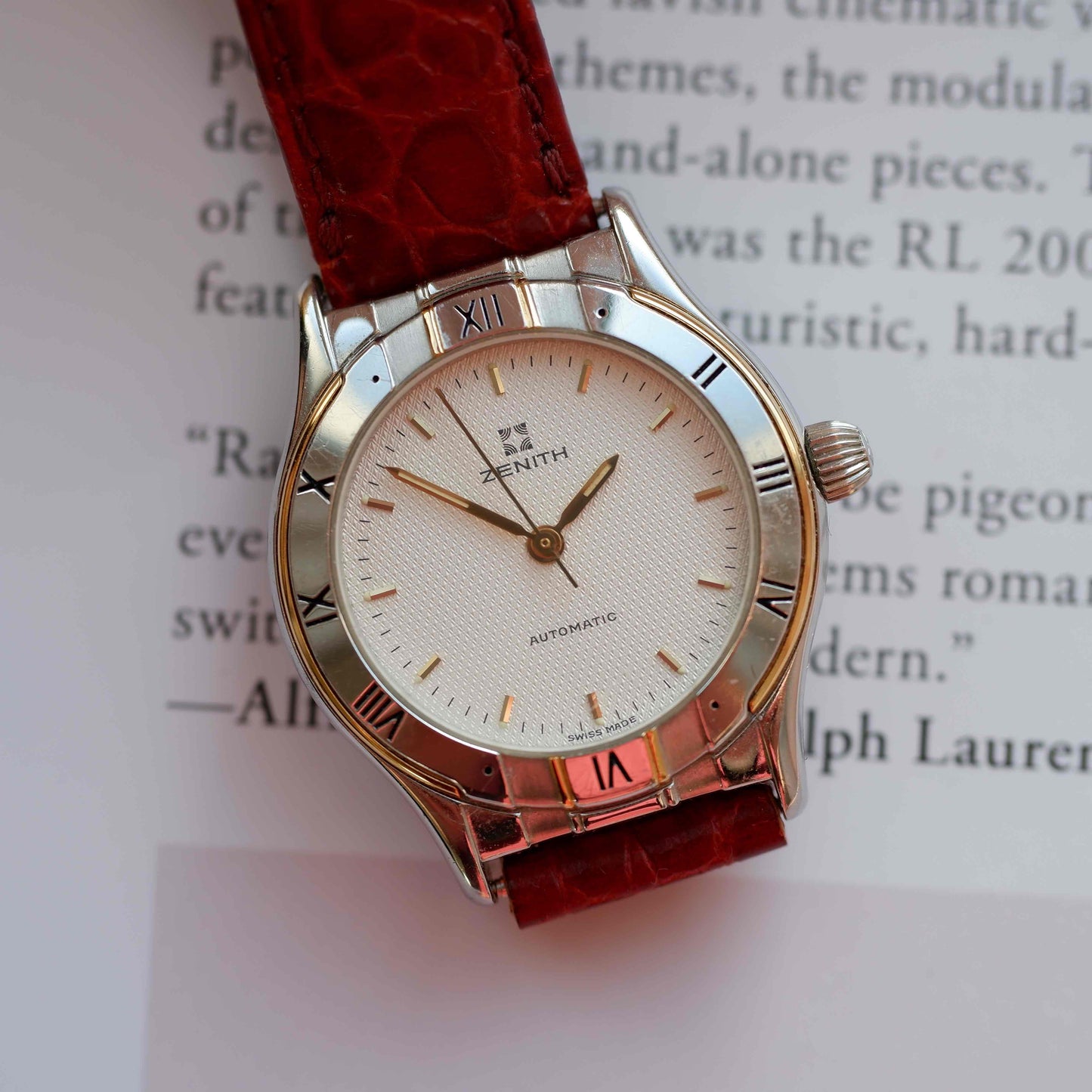 Vintage Zenith Waffle Dial 90s Ref. 19.3140.467 Cal 49.0 Two-Tone Automatic