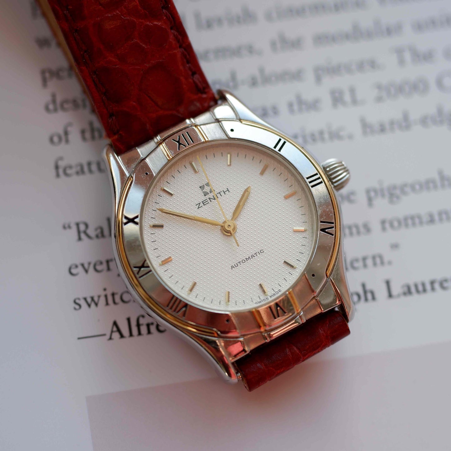 Vintage Zenith Waffle Dial 90s Ref. 19.3140.467 Cal 49.0 Two-Tone Automatic
