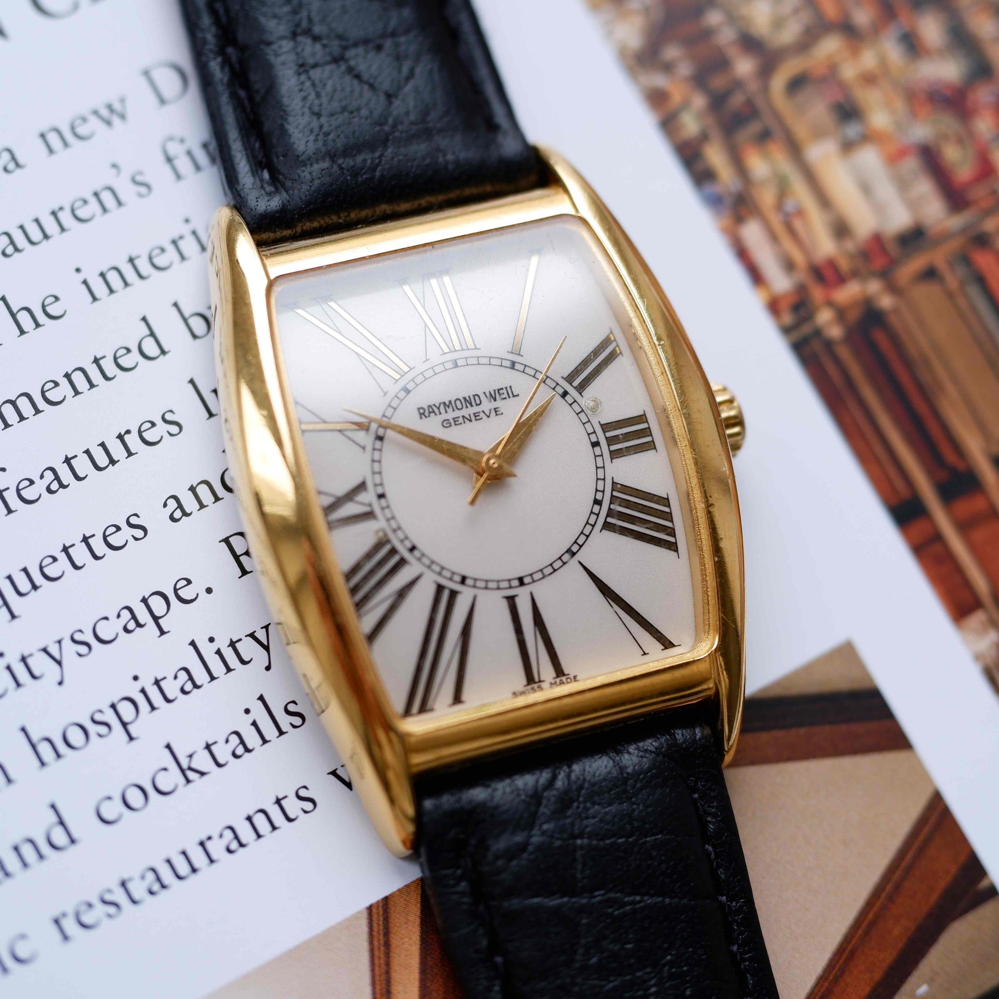 raymond weil gold dress watch Raymond Weil Men's/women's 18k Gold-plated Dress Watch