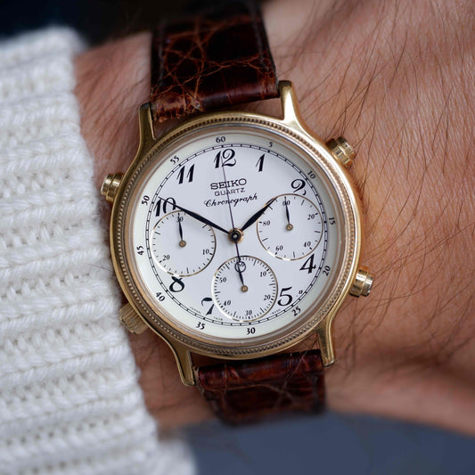 Vintage Seiko Chronograph Ref. 7A28.6050 Alarm Quartz from the 90s
