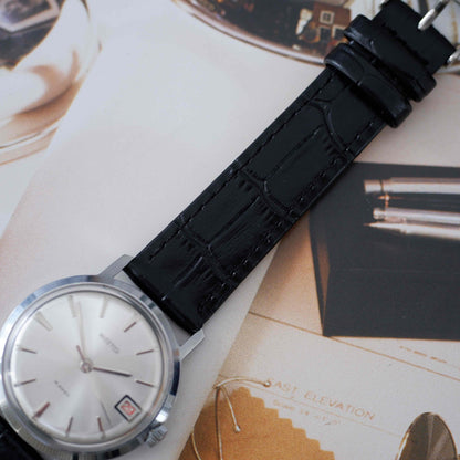 Vintage Vostok Dress Watch Silver Sunburst Dial Date Mechanical 70s MINT