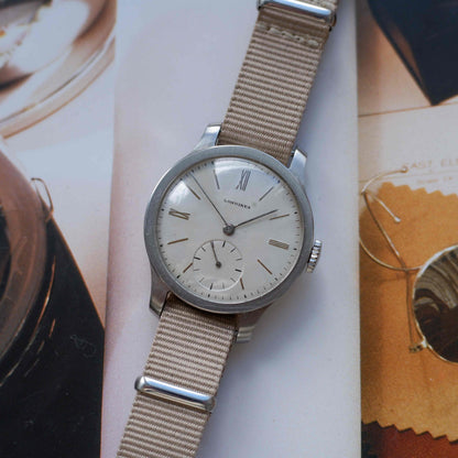 Vintage Longines 1945 Cal. 12.68N Calatrava Style Creamy Roman Dial