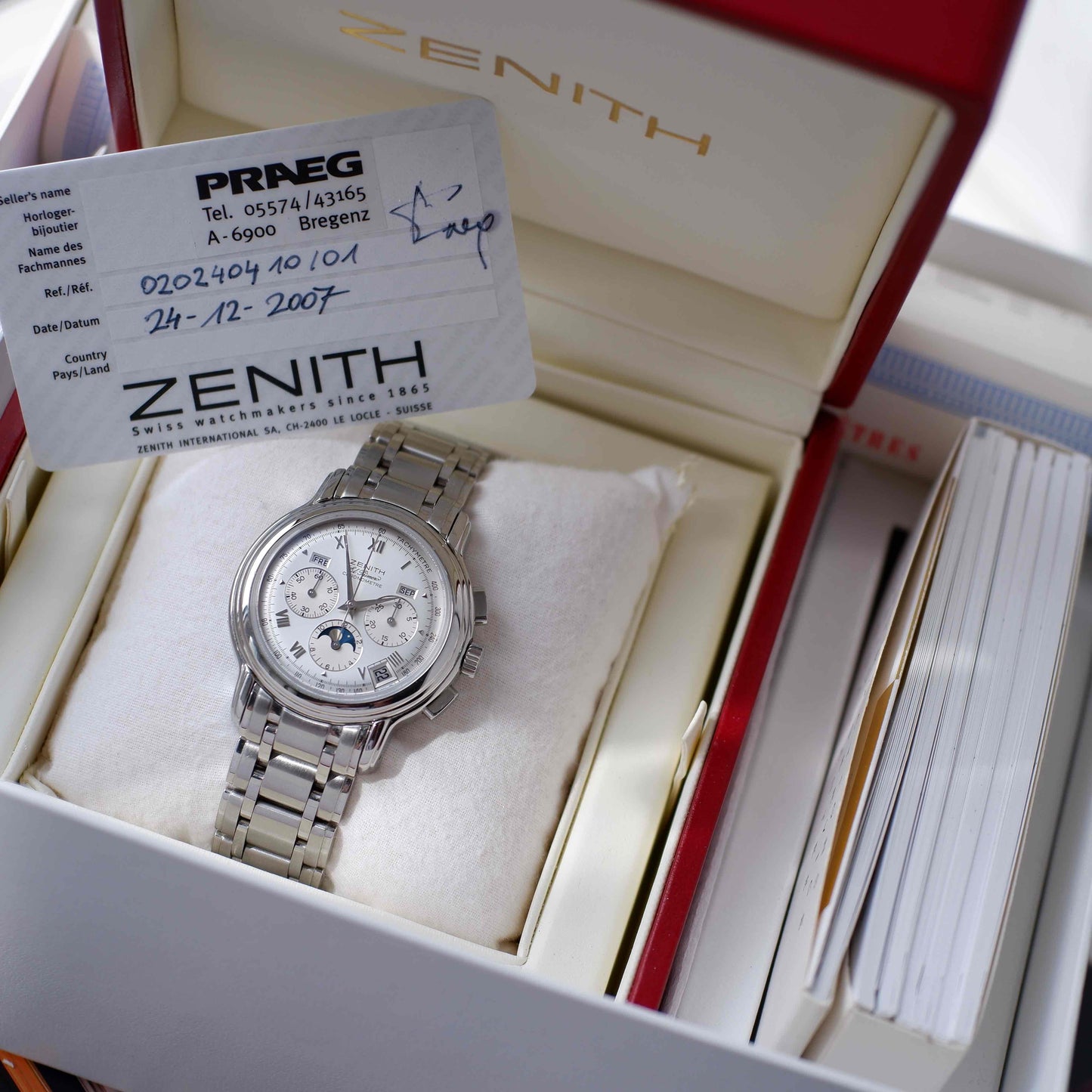 Zenith Chronomaster El Primero Ref. 02.0240.410 Full Calendar Moonphase Chronograph MINT