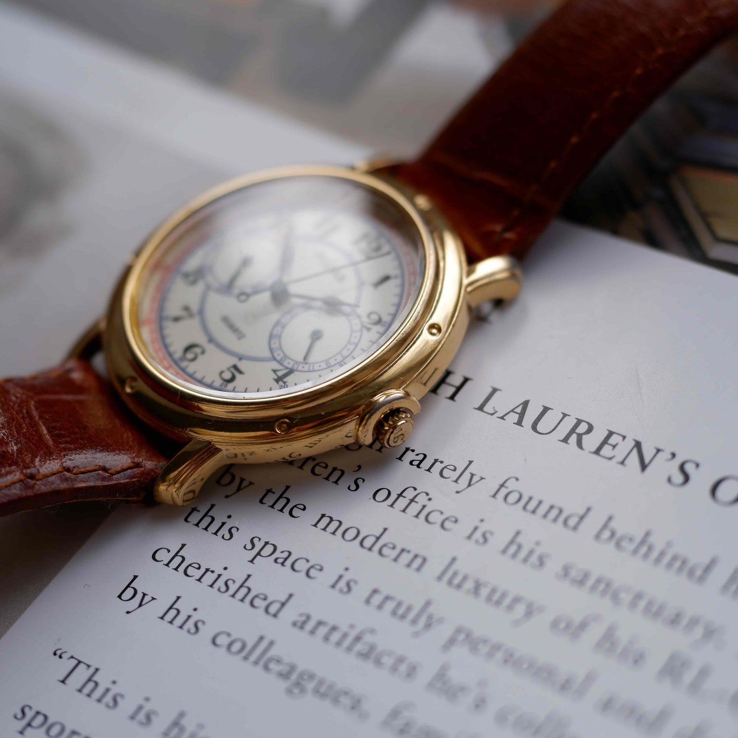 Vintage Pulsar by Seiko Day-Date Subdial Marine Style Gold Watch