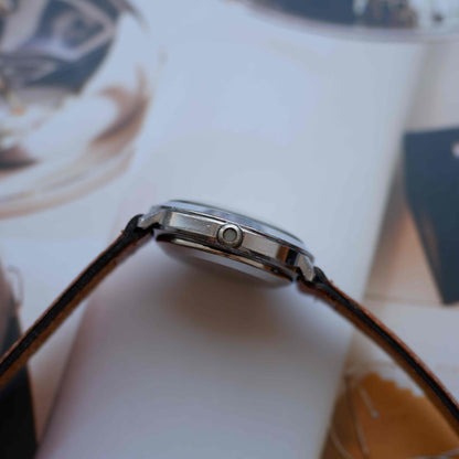 Vintage Nivada F77 Midsize White Roman Dial Automatic 70s