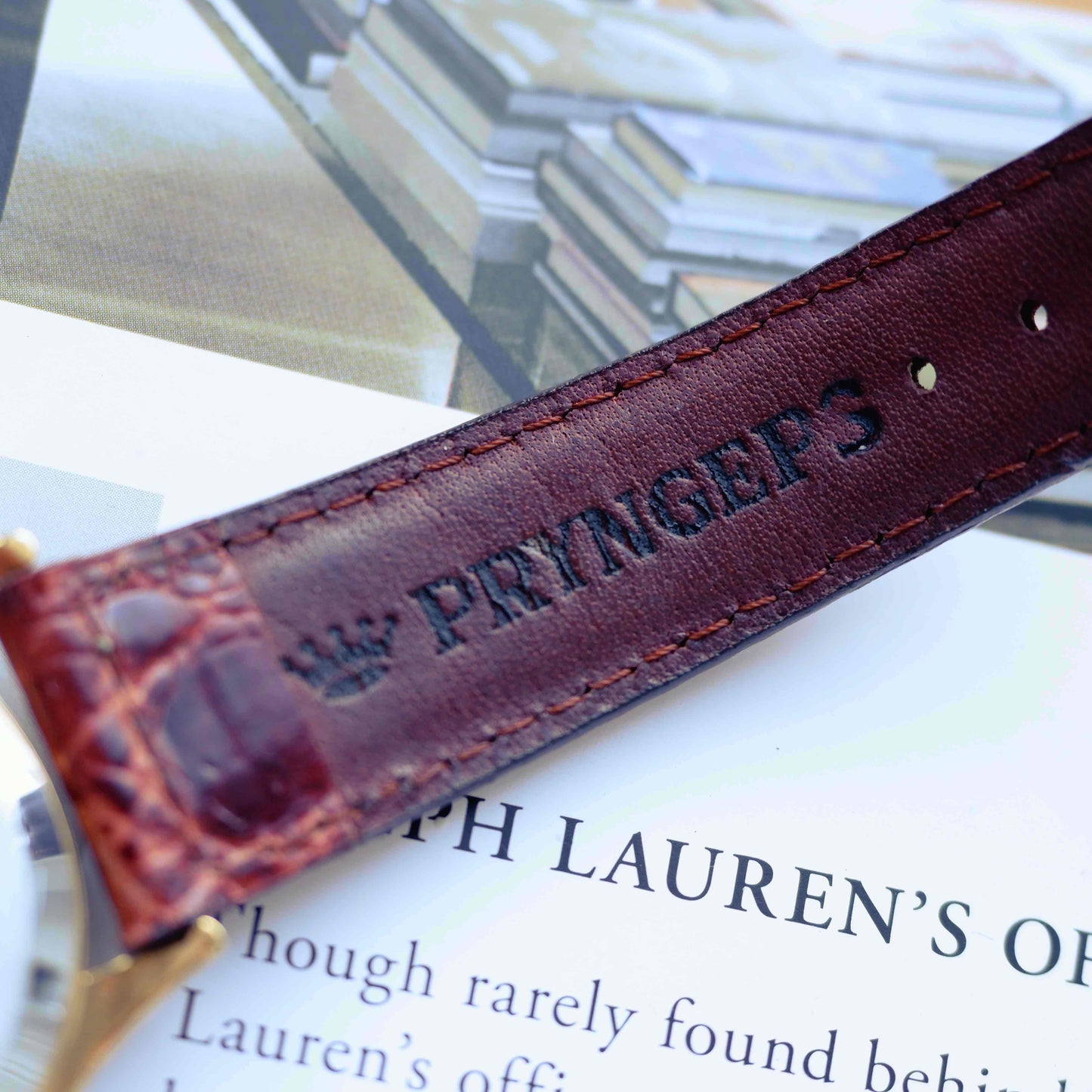 Vintage Pryngeps Automatic Italien Day-Date Watch 90s Gold Roman Dial 25 Jewels