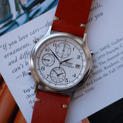 Vintage Seiko Chronograph Ref. 7T32.6A5B Alarm Quartz from the 90s