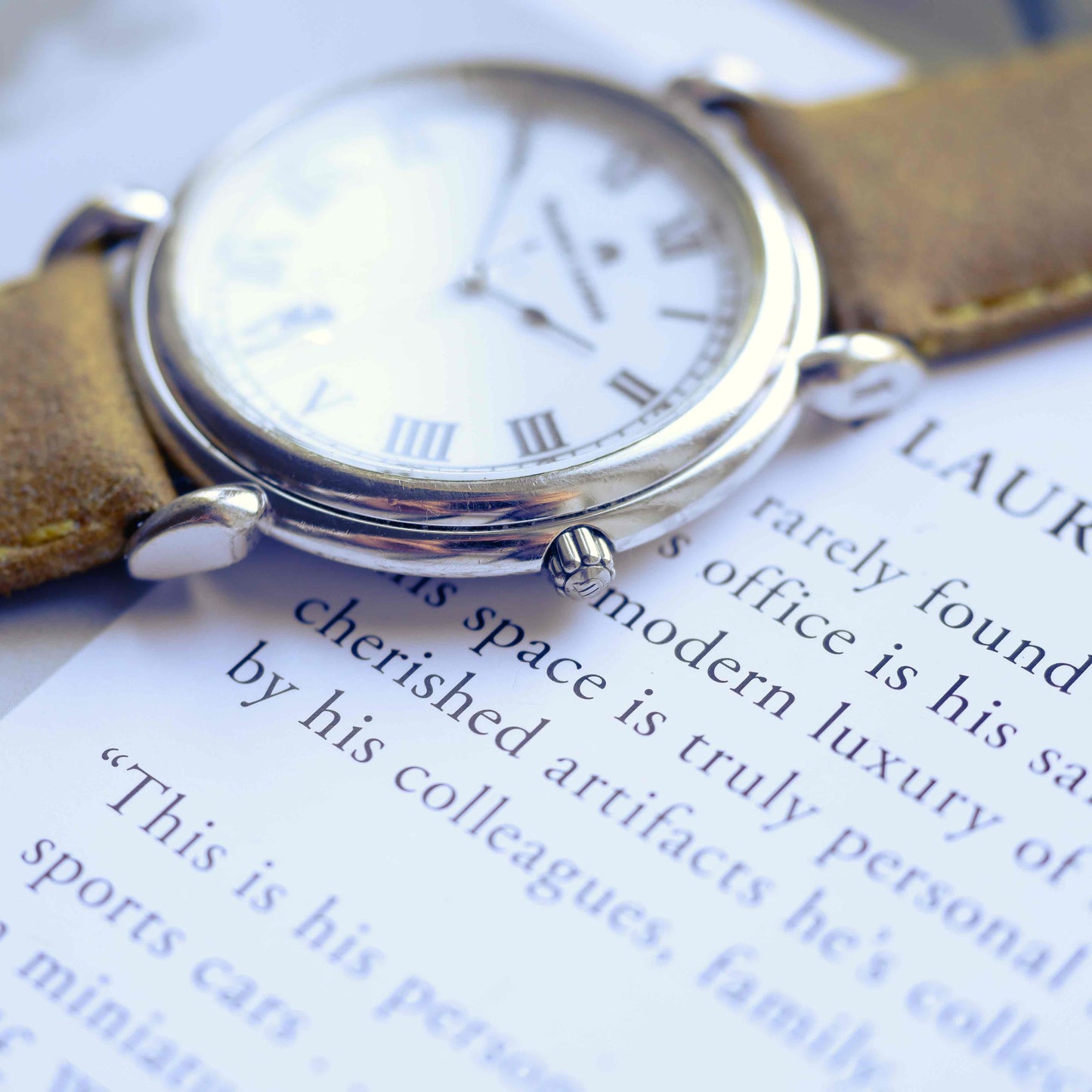 Vintage Maurice Lacroix Roman Dial Date Dress Watch 90s Quartz