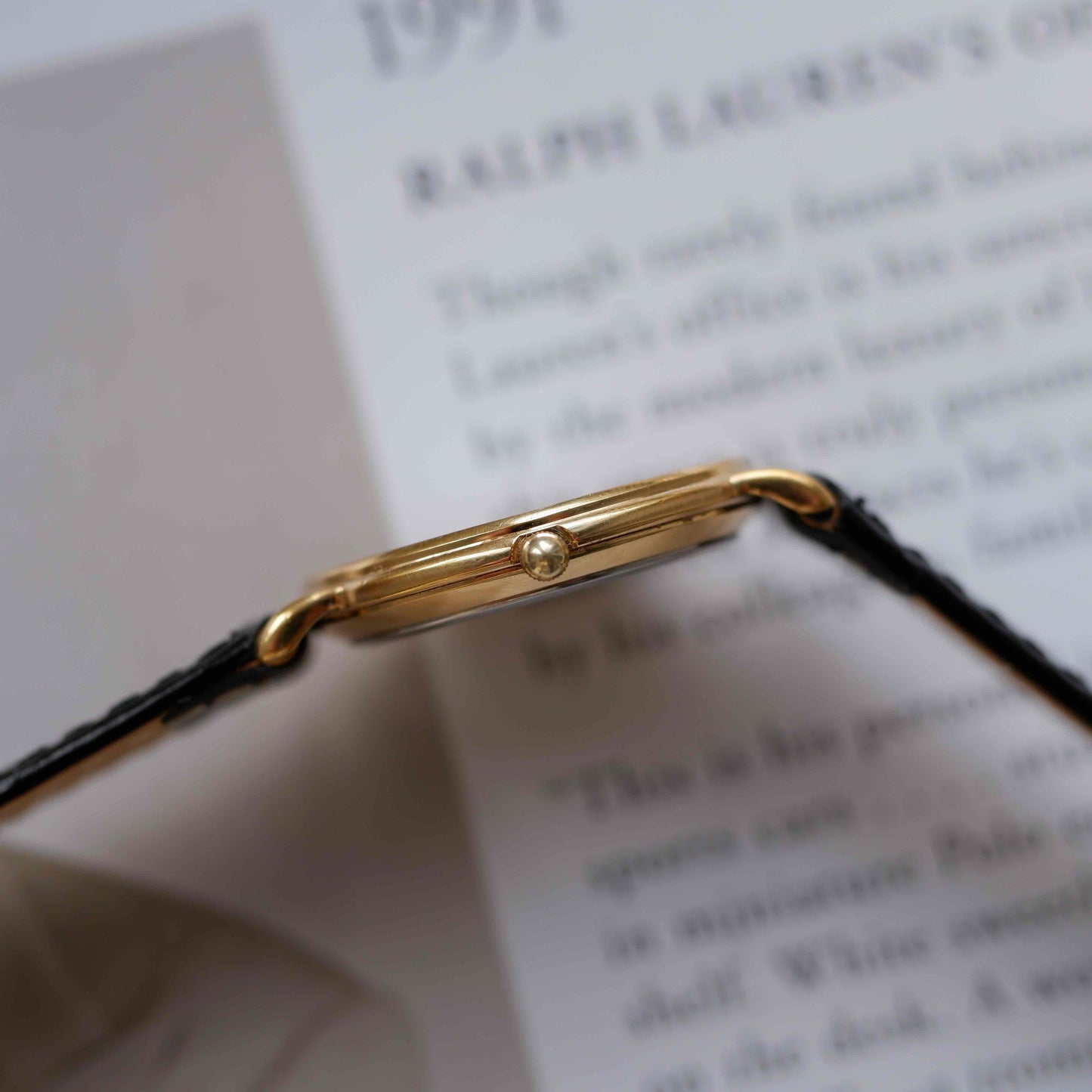 Vintage Alpina White Dial Golden Roman Numerals Quartz 80s