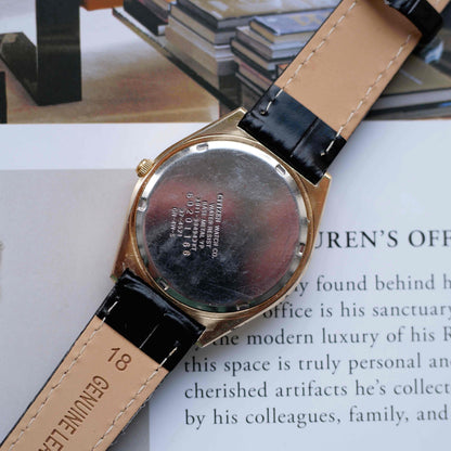 Vintage Citizen Day Date 80s Gold Baton Indices Quartz