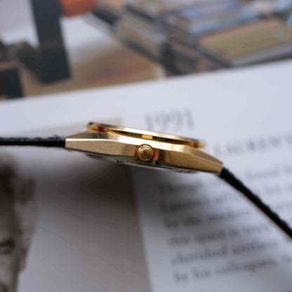 Vintage Citizen Day Date 80s Gold Baton Indices Quartz