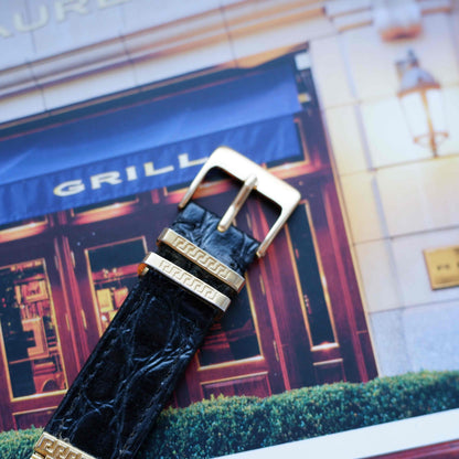 Vintage Gianni Versace Medusa Tank Watch 90s Gold Roman Dial Quartz