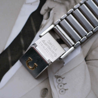 Vintage Omega DeVille Two-Tone Gray Dial Quartz 80s with Box