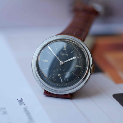 Vintage Siegerin Disco Volante Small Seconds Mechanical 30s Black Factory Roman Dial