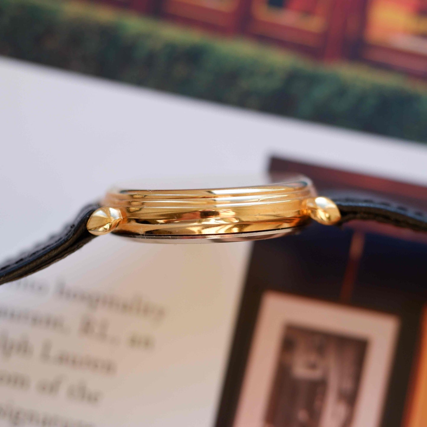 Vintage Favorit Sun & Moon Dress Watch 90s Gold Quartz Mint