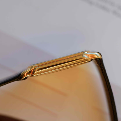 Vintage Raymond Weil Tank Dress Watch Golden Black Dial NOS