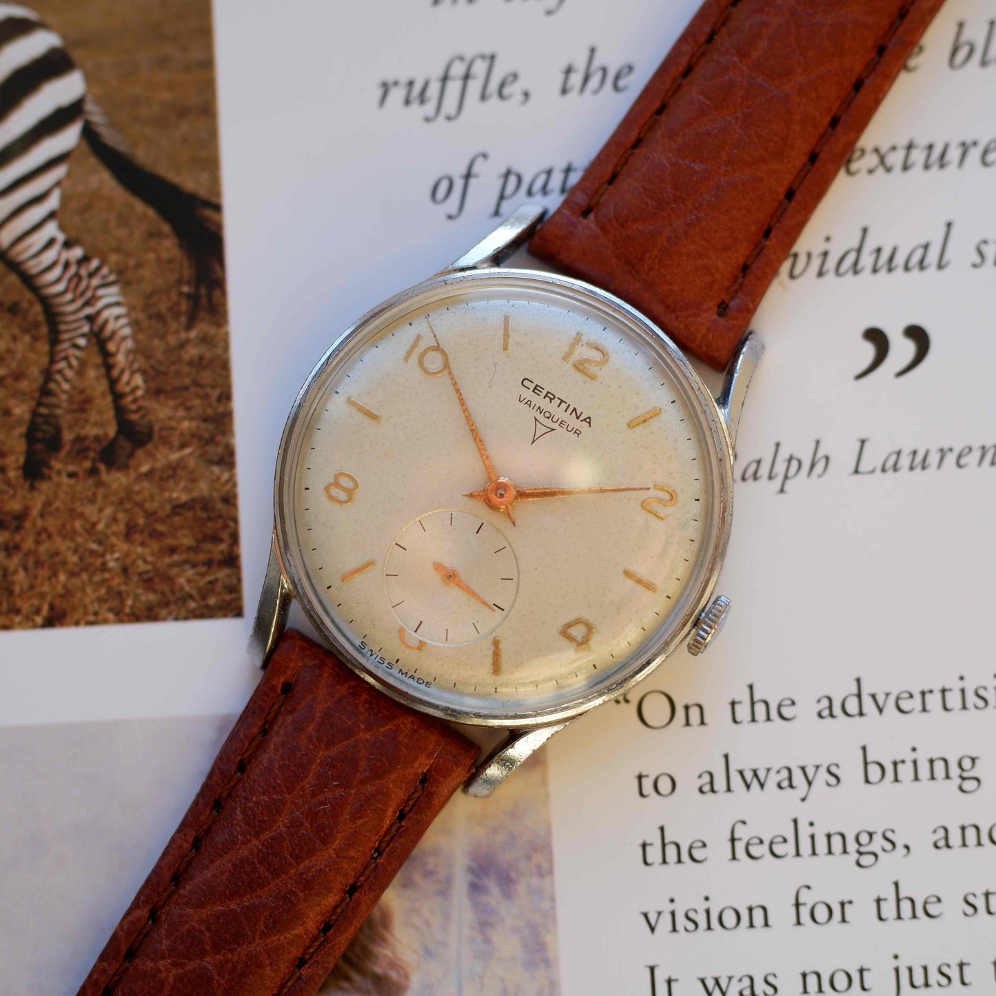 Vintage Certina Vainqueur Watch 50s Small Seconds Manual Wind Swiss Made