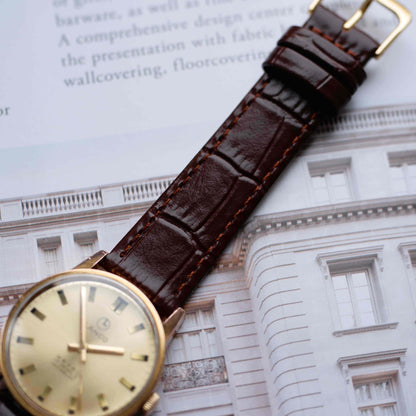 Vintage Lanco Naval Watch 70s Mechanical Golden Sunburst Dial