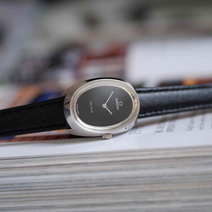 Vintage Omega De Ville Onix Dial Mid Size 70s Mechanical - NOS