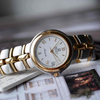 Vintage Zenith Acropolis 90s Two-Tone White Roman Dial Automatic - NOS