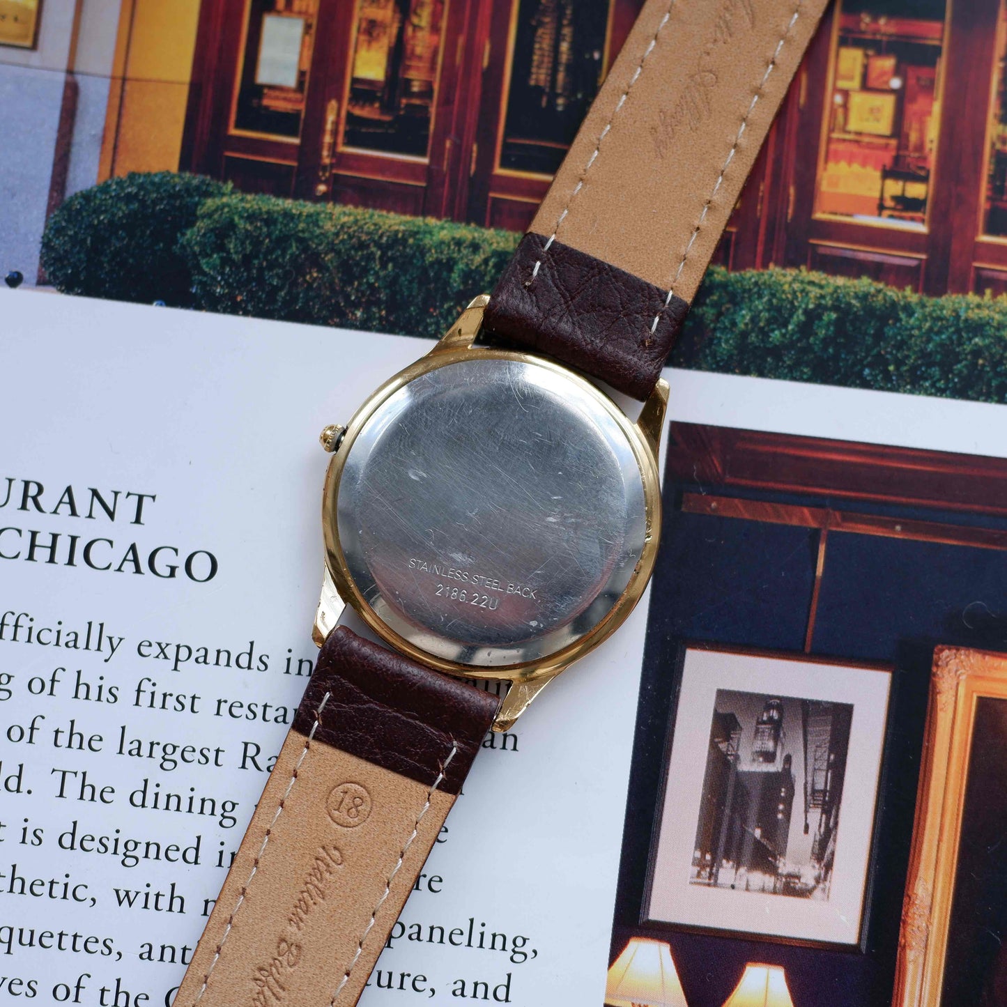 Vintage Eterna Dress Watch 90s Gold Ivory Structured Dial Date