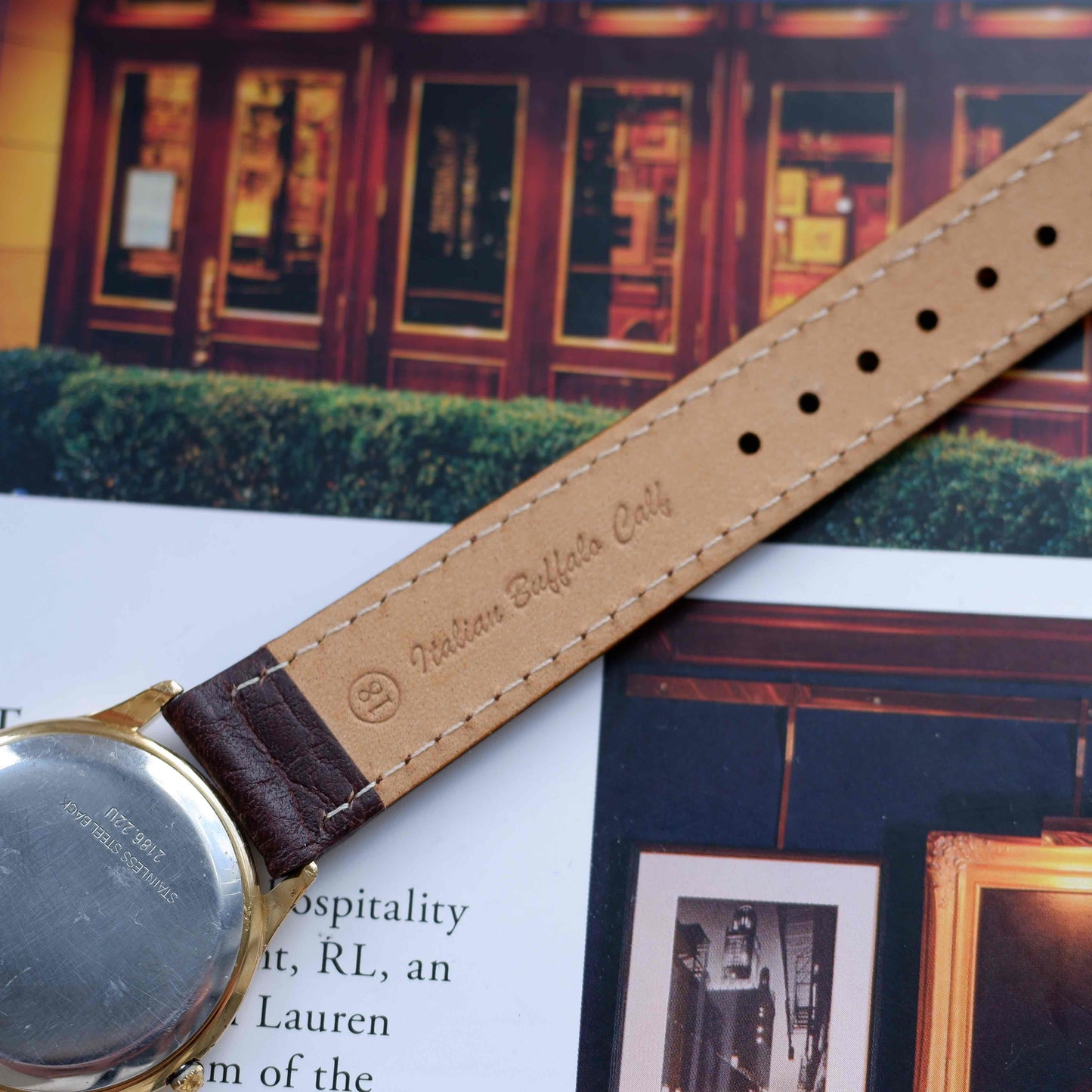 Vintage Eterna Dress Watch 90s Gold Ivory Structured Dial Date