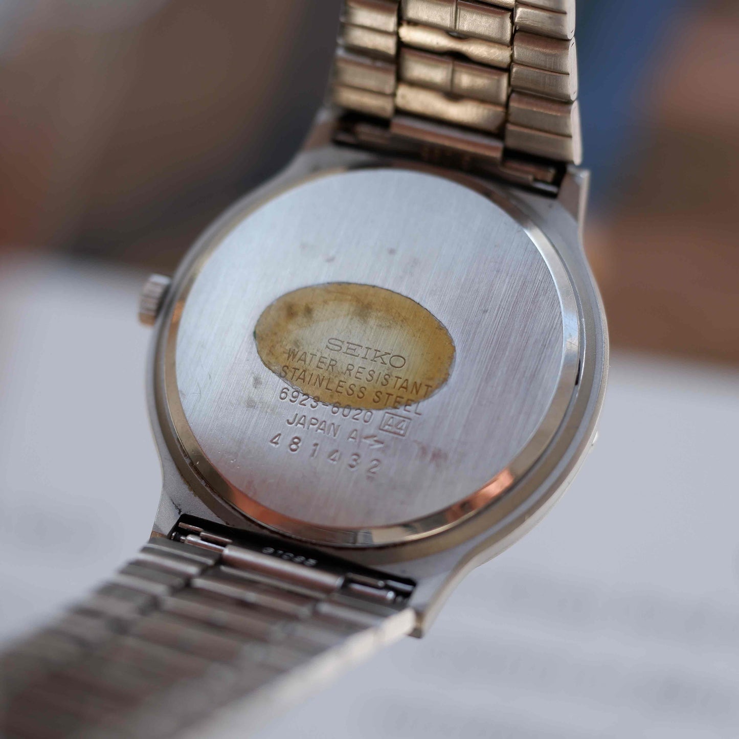 Vintage Seiko SQ Day-Date Gray Dial Integrated Bracelet 80s