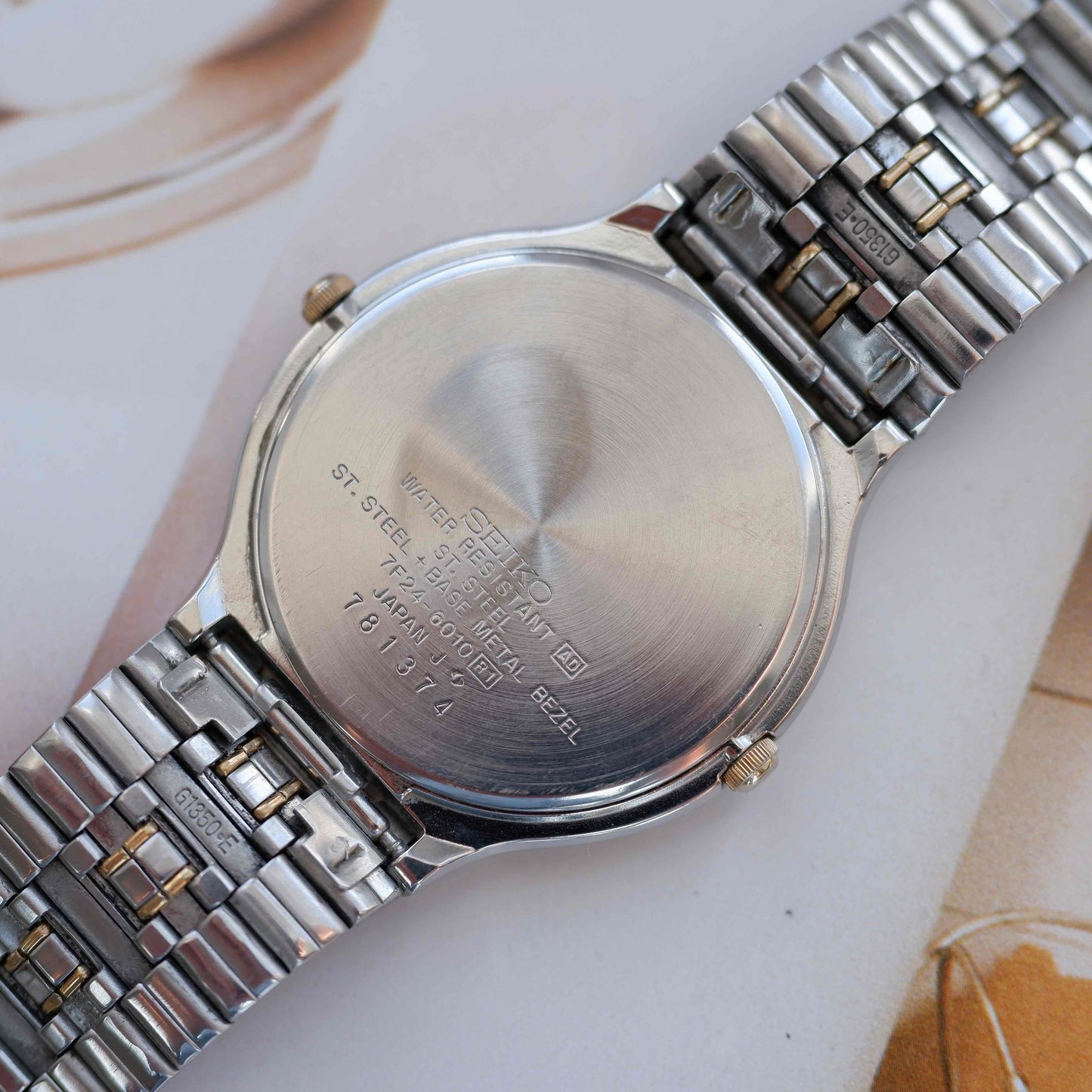 Vintage Seiko Ref. 7F24-6010 Two-Tone Day Date & 24H Subdials